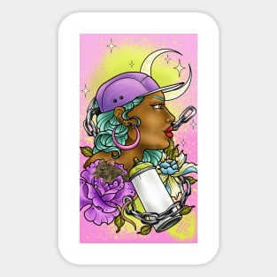 Hip Hop girl Sticker